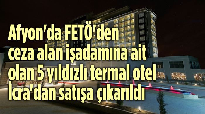 5 yıldızlı otel icradan satılık!