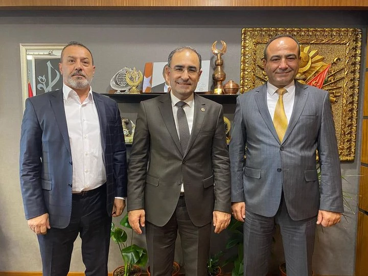 Ak Parti Afyonkarahisar Milletvekili Hasan Arslan, Malatya İl Sağlık Müdürü Erhan Berk ve Sağlık Bakanlığı daire başkanı Suat Çoban