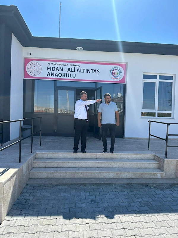 Belediye Başkanı Serkan Koyuncu, yeni açılan Fidan-Ali Altıntaş Anaokulu