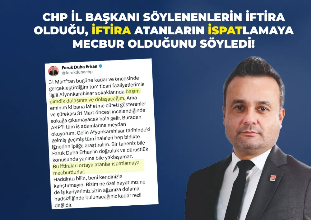CHP İl Başkanı şimdi ne diyecek!