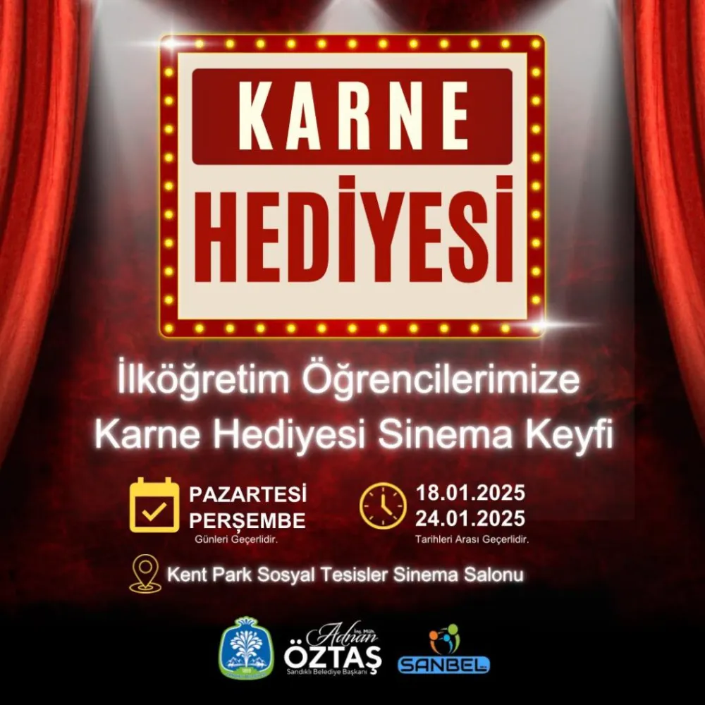 Sandıklı Belediyesinden Karne Hediyesi: Ücretsiz Sinema Keyfi!