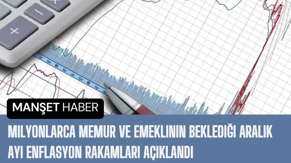 Milyonlarca memur ve emeklinin beklediği aralık ayı enflasyon rakamları açıklandı