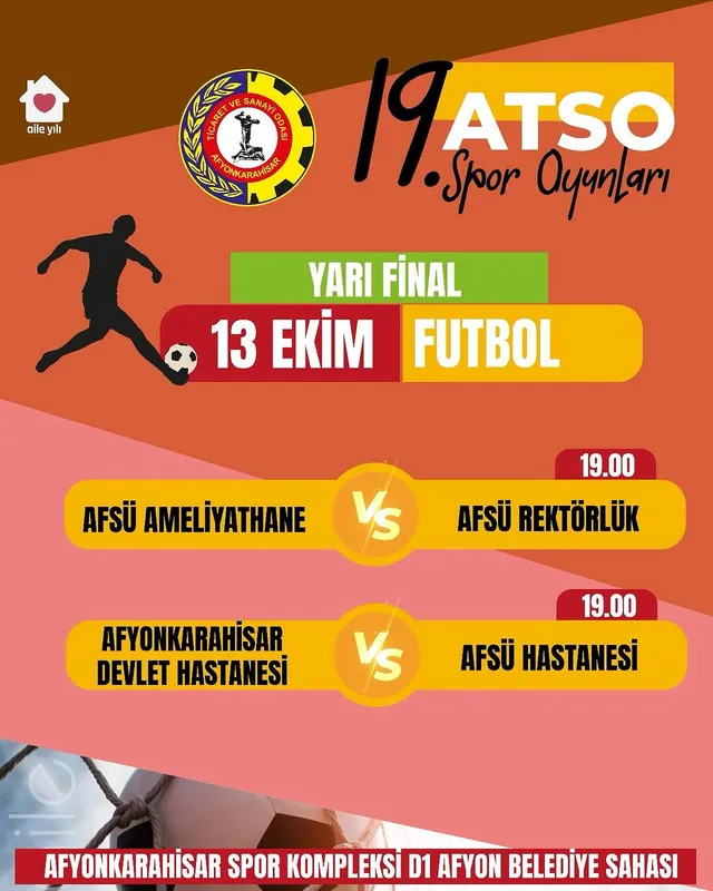 AFSÜ Futbol Takımları ATSO Spor Oyunları