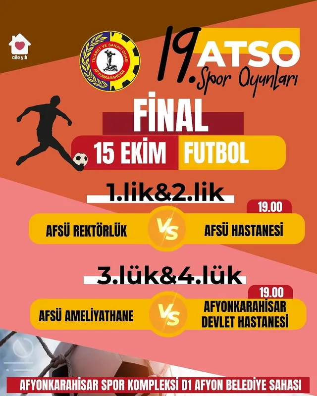 AFSÜ Futbol Finalinde AFSÜ Rektörlük ve Hastane Takımları Karşılaşacak