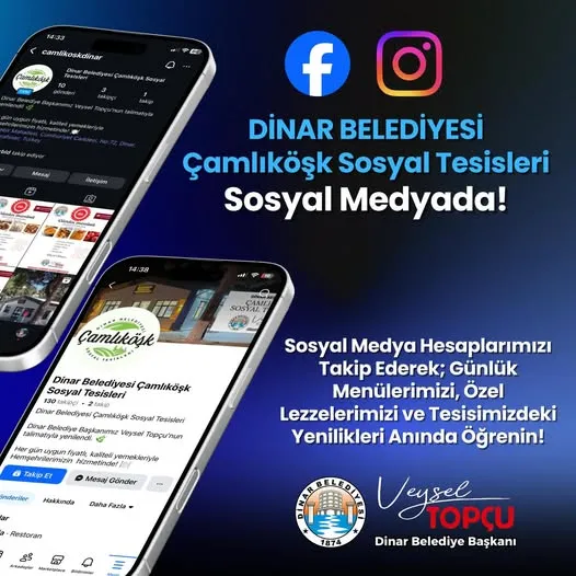 Dinar Belediyesi Çamlıköşk Sosyal Tesisleri Sosyal Medyada