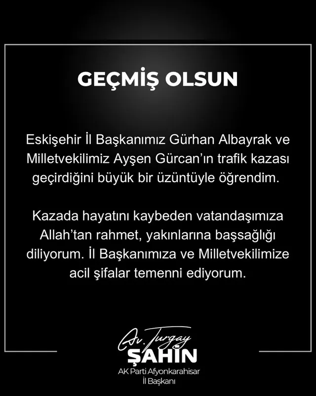 Afyonkarahisar AK Parti İl Başkanı Turgay Şahin