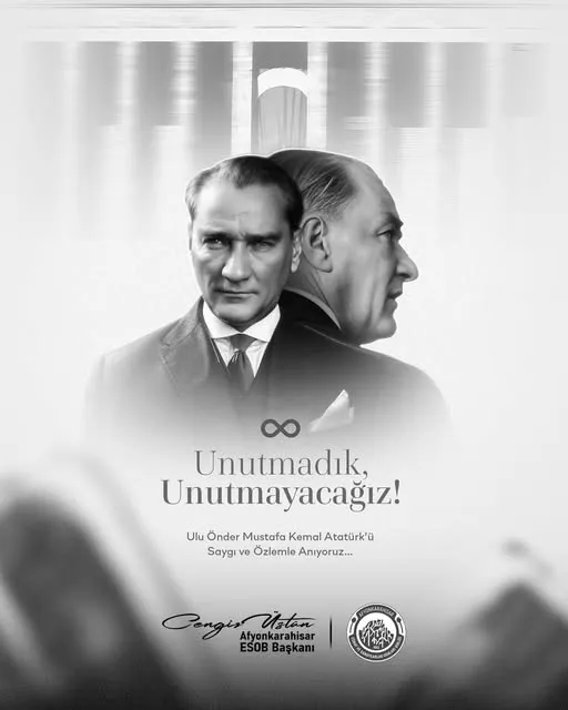 Afyonkarahisar Esnafından 10 Kasım Mesajı: 