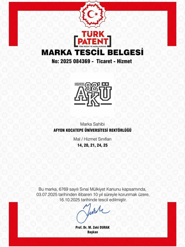 Afyon Kocatepe Üniversitesi Fikri Mülkiyet Altyapısını Güçlendiriyor