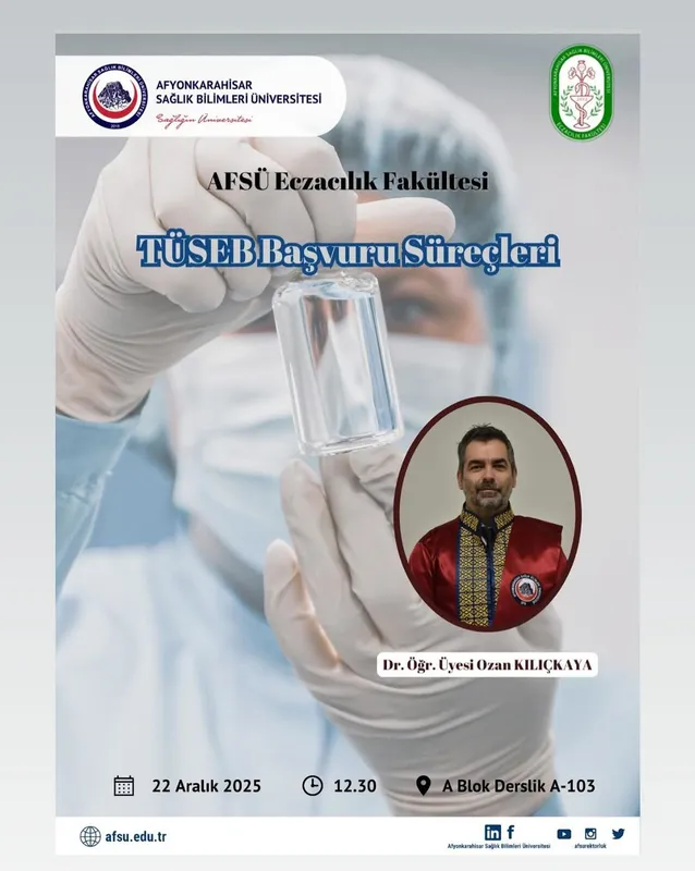 Afyonkarahisar Sağlık Bilimleri Üniversitesi, TÜSEB Başvuru Süreçlerini Duyurdu