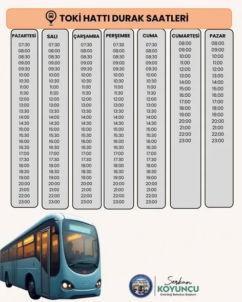 Emirdağ Belediyesi Dolmuş Güzergâhları ve Saatleri Açıklandı