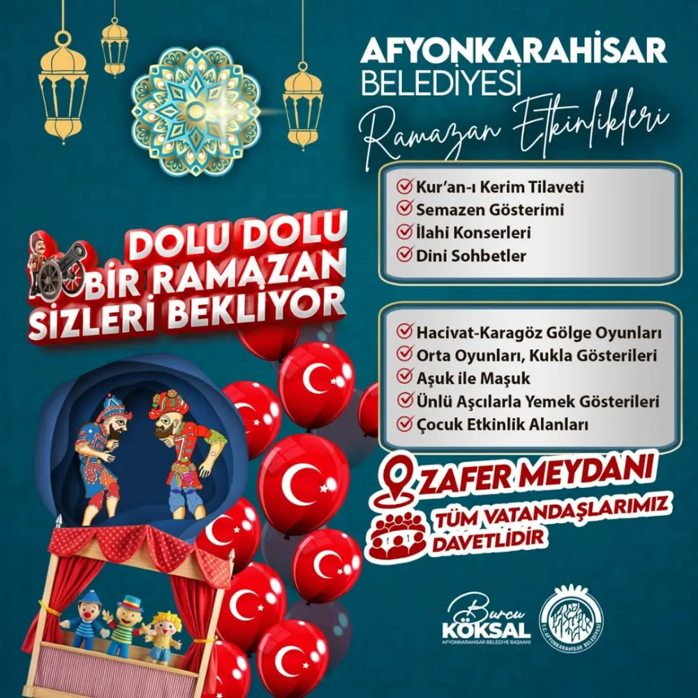 Afyonkarahisar Belediyesinden Ramazan Ayına özel program 