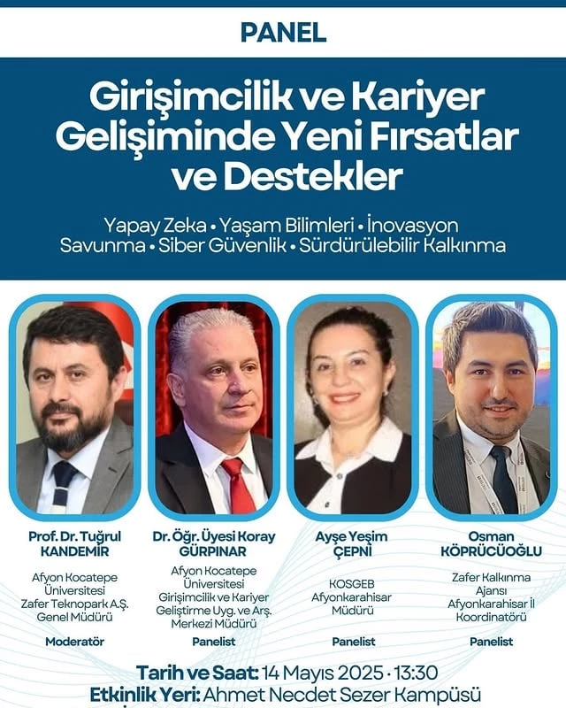 Afyon Kocatepe Üniversitesi Girişimcilik ve Kariyer Gelişimine Yönelik Destekleri Artırıyor