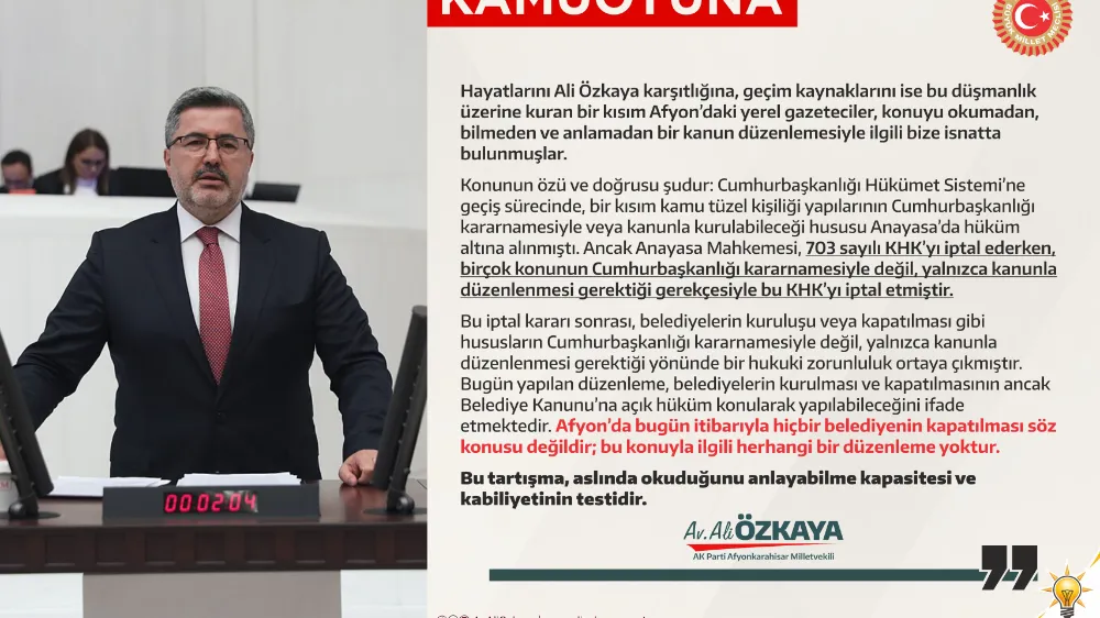 Milletvekili Özkaya