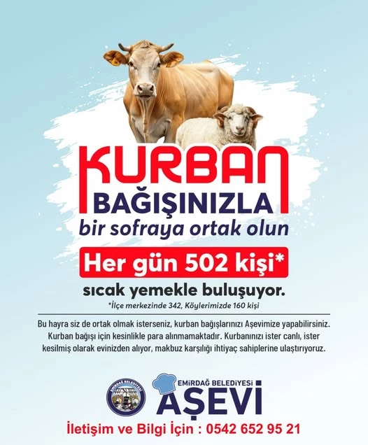 Emirdağ Belediyesi Aşevine Kurban Bağışları Başladı