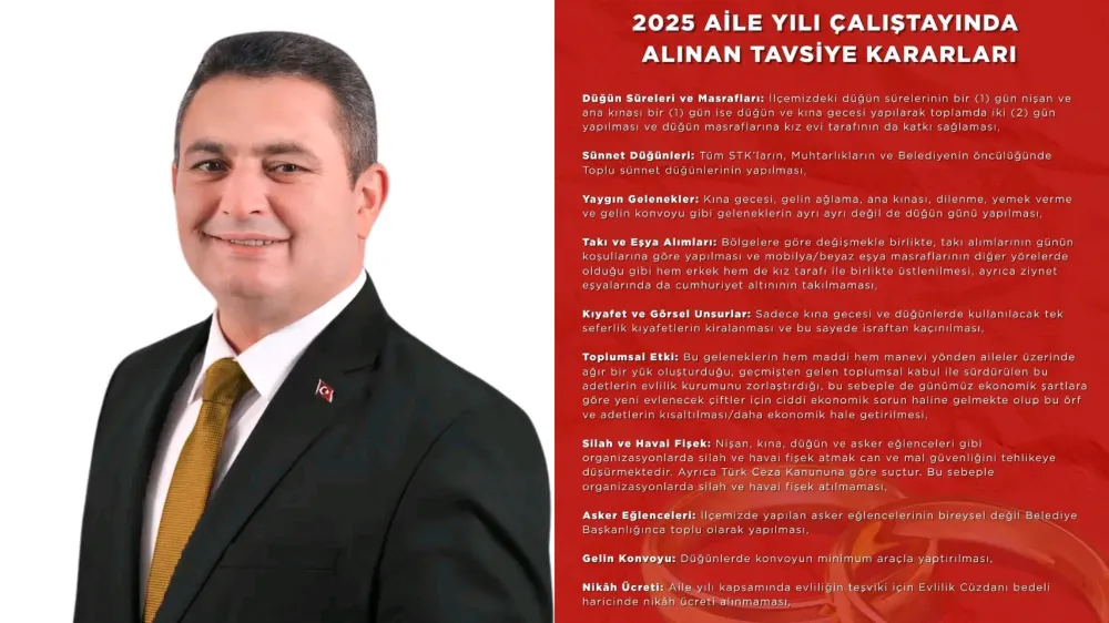 Belediye Başkanı Altuntaş, 2025 Aile Yılı Çalıştayı Tavsiye Kararlarını Duyurdu