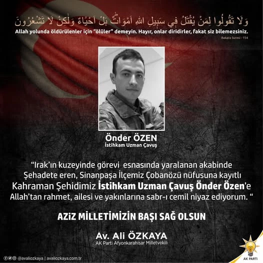 Şehit İstihkam Uzman Çavuş Özen
