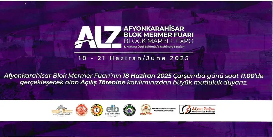 Afyonkarahisar Blok Mermer Fuarı Kapılarını Açıyor