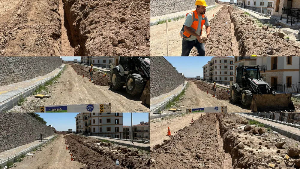 GÖKÇE TOKİ’DE DOĞALGAZ ÇALIŞMALARI BAŞLADI. AKSA EKİPLERİ İLK KAZMAYI VURDU