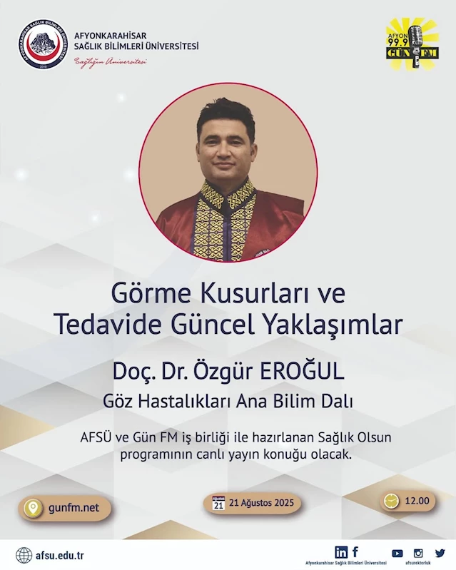 Afyon Sağlık Bilimleri Üniversitesi, Sağlık Olsun Programında Canlı Yayında