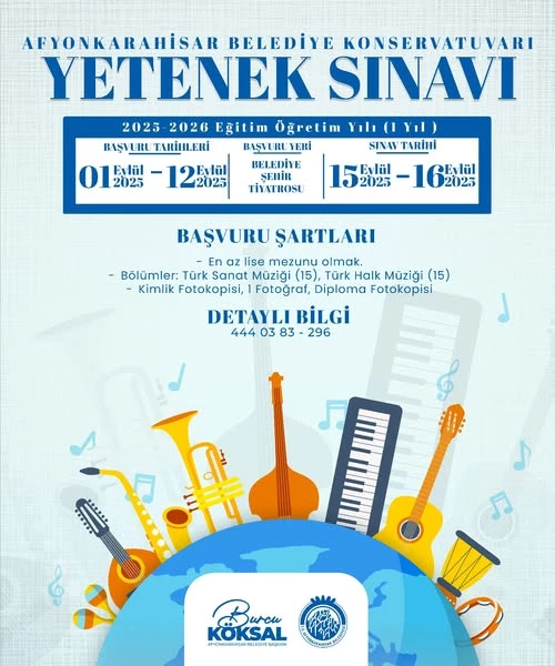 Afyonkarahisar Belediyesi Konservatuvarı Yetenek Sınavı Başladı