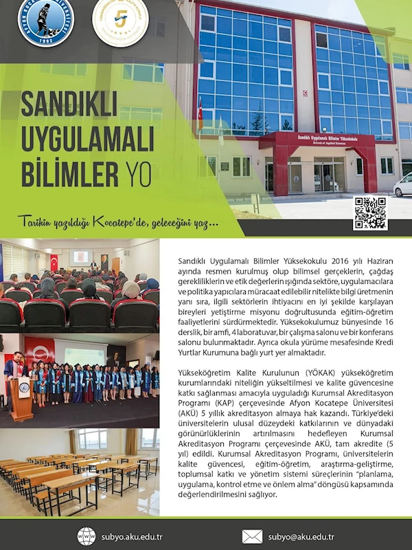 Afyon Kocatepe Üniversitesi Sandıklı Yüksekokulu: Geleceği Şekillendiren Eğitim