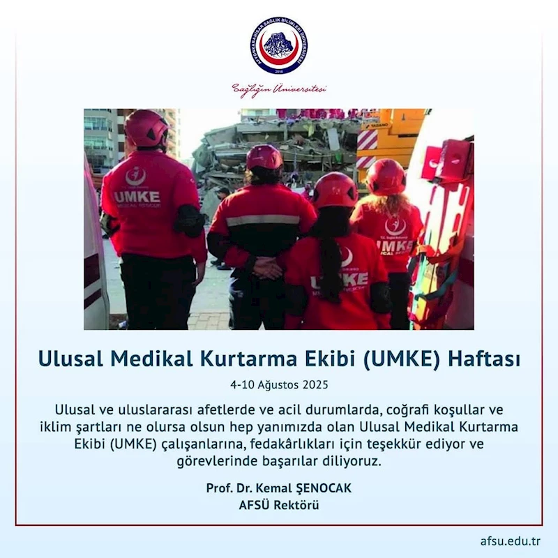 Afyonkarahisar Sağlık Bilimleri Üniversitesi UMKE Haftası