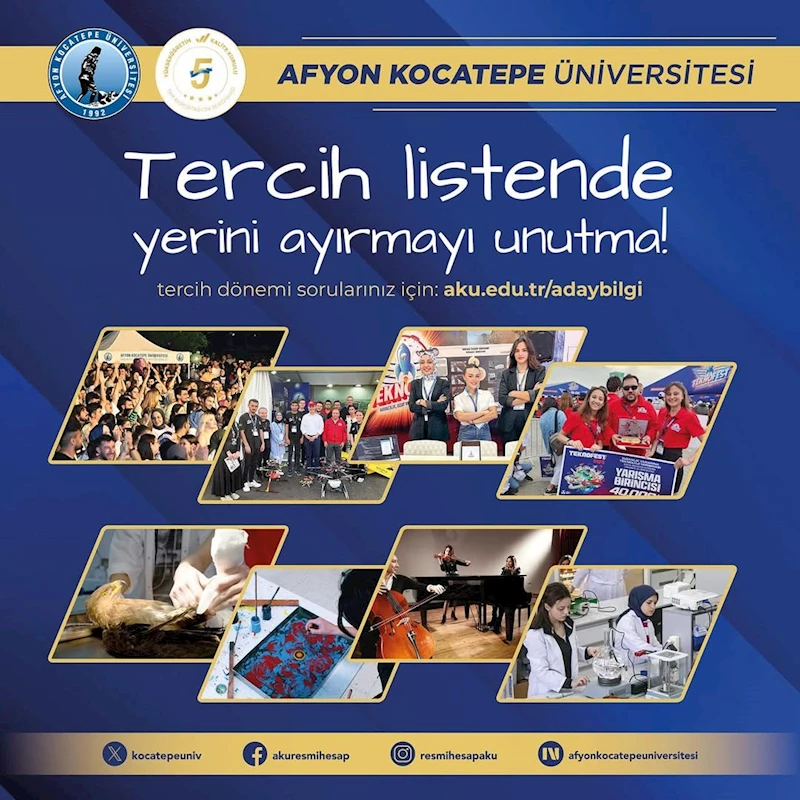 Afyon Kocatepe Üniversitesi Tercih Dönemi Bilgileri ve YKS 2025 Rehberi