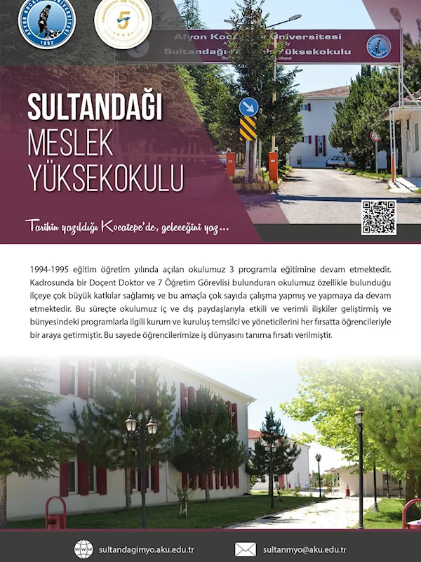 Sultandağı Meslek Yüksekokulu: Kariyerinizi Başlangıç Noktası Olsun
