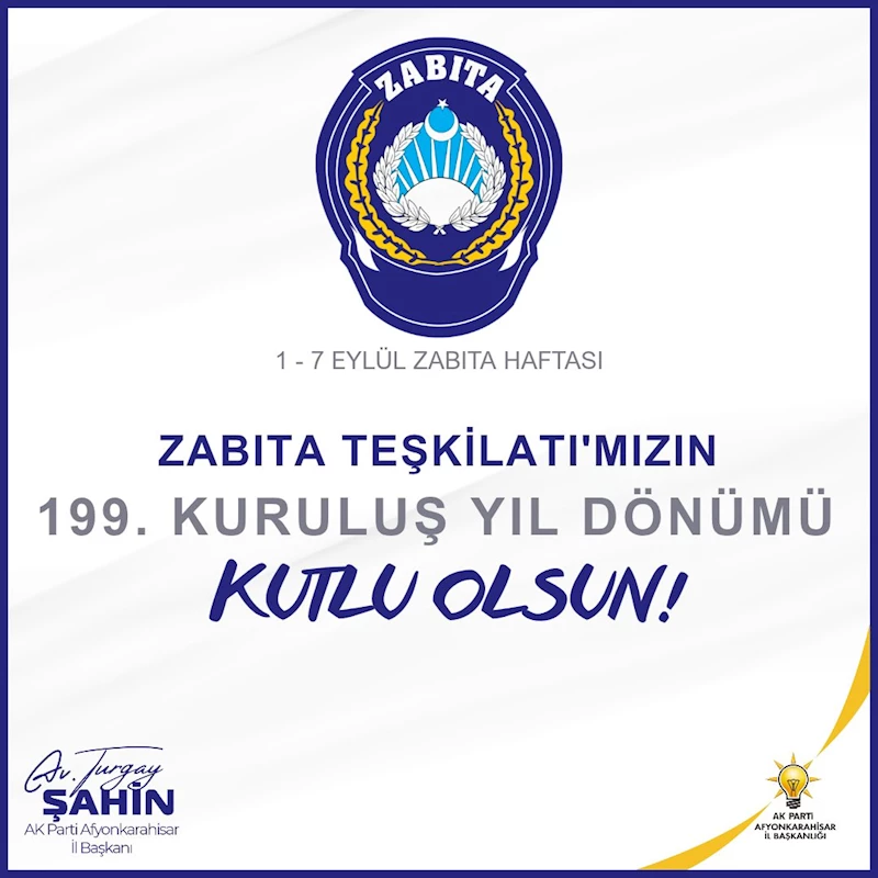 Zabıta Teşkilatının 199. Kuruluş Yılı Kutlandı