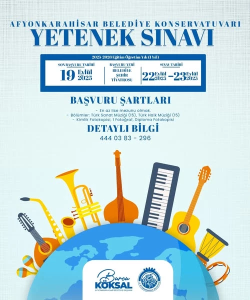 Afyonkarahisar Belediyesi Konservatuvarı Yetenek Sınavı Başvuruları Uzatıldı