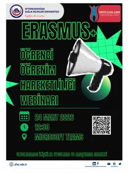Afyonkarahisar Sağlık Bilimleri Üniversitesi 2026-2027 Erasmus+ Öğrenci Hareketliliği İçin Webinar Düzenliyor