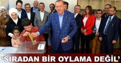 Erdoğan, sandığa torunlarıyla gitti